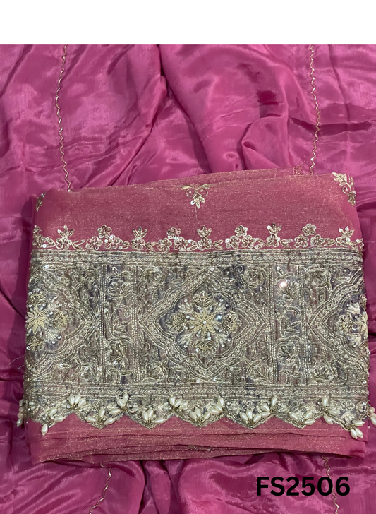 FS2506 |  Pink | Shimmer Suit | Party Wear | Wedding | Jaggo | Ring Ceremony | Festival