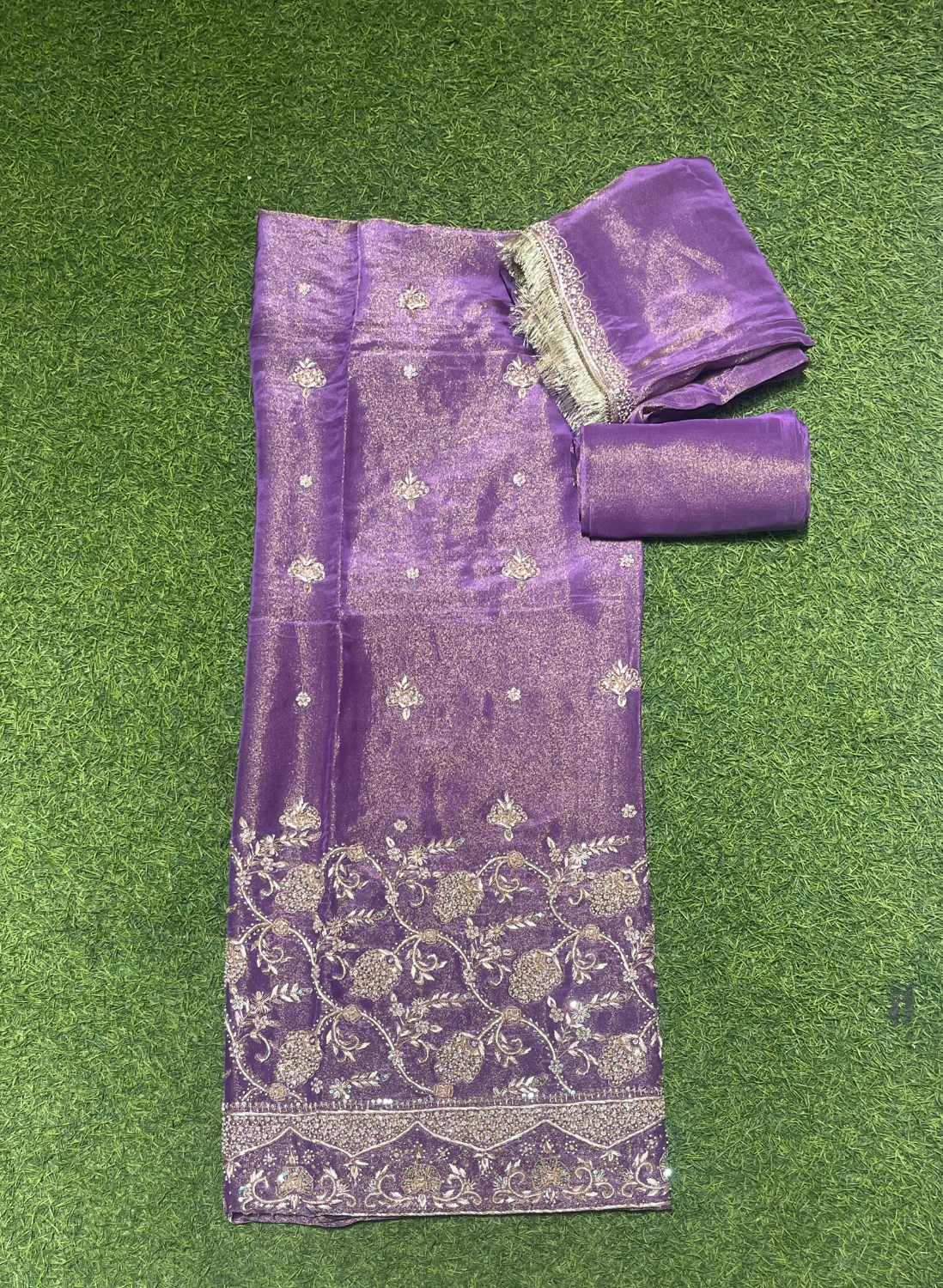 FS130 | Purple | Shimmer Suit | Party Wear | Wedding | Jaggo | Ring Ceremony | Festival |
