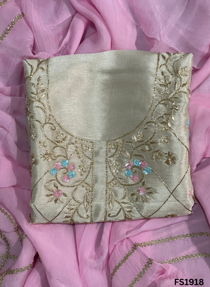 FS1918 | Golden | Shimmer Suit | Party Wear | Wedding | Jaggo | Ring Ceremony | Festival