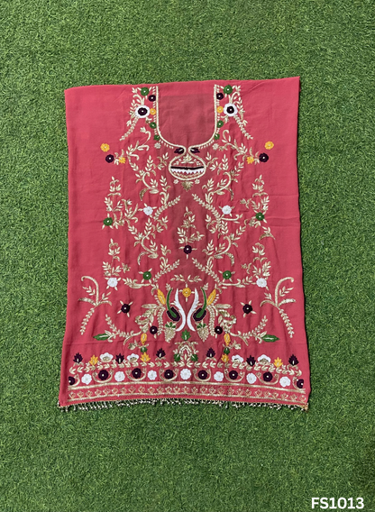 FS1013 | Gajari | Georgette | Party Wear | Wedding | Jaggo | Ring Ceremony | Festival | Hand-Work suit |