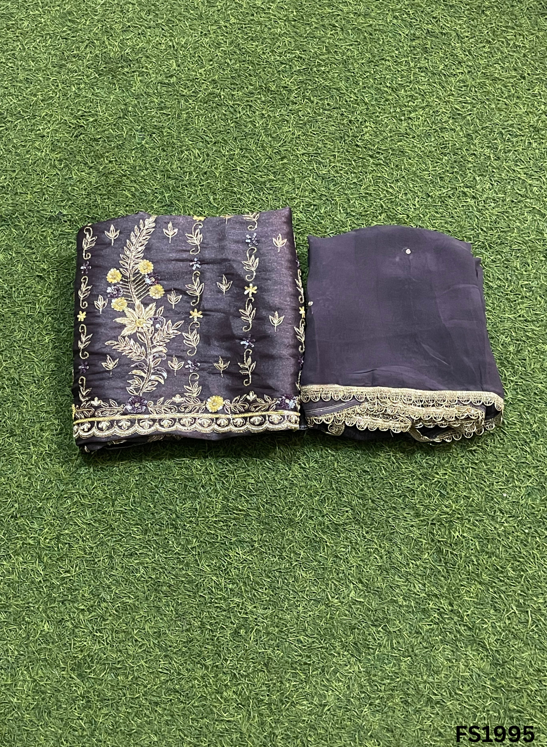 FS1995 | Mehandi | Shimmer suit | Wedding | Party Wear | Jaggo | Ring Ceremony | Festival