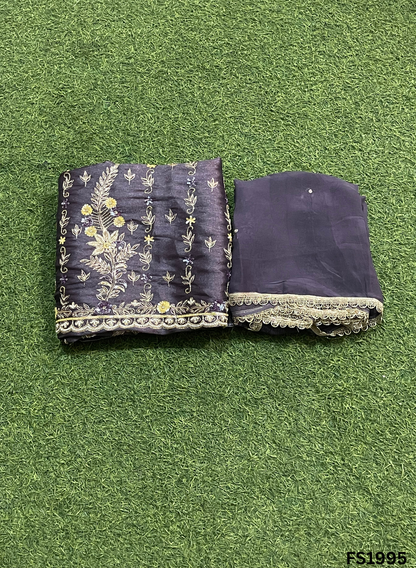 FS1995 | Mehandi | Shimmer suit | Wedding | Party Wear | Jaggo | Ring Ceremony | Festival