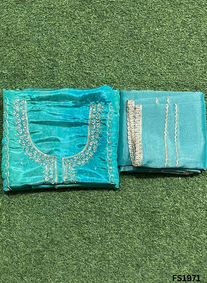 FS1971 | Self-Print | Shimmer Suit | Party Wear | Wedding | Jaggo | Ring Ceremony | Festival