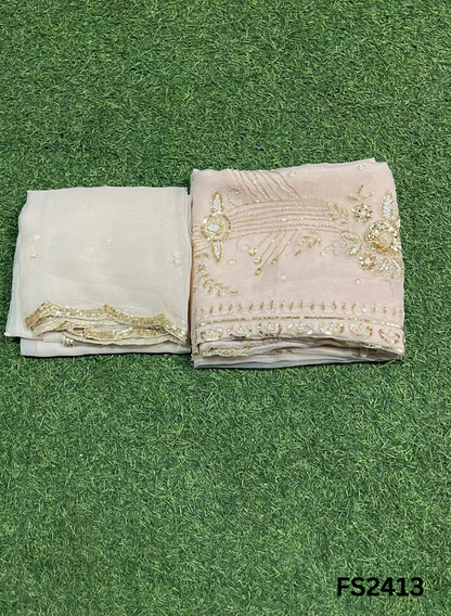 FS2413 | GOLDEN | Shimmer Suit | Party Wear | Wedding | Jaggo | Ring Ceremony | Festival
