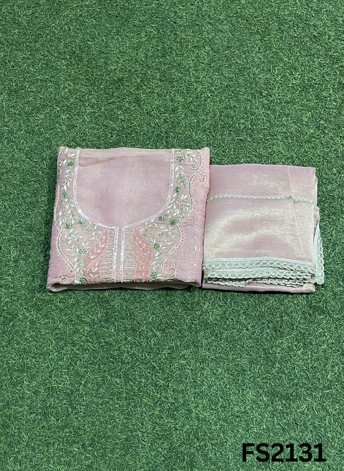 FS2131 | PISTA | Shimmer Suit | Party Wear | Wedding | Jaggo | Ring Ceremony | Festival |