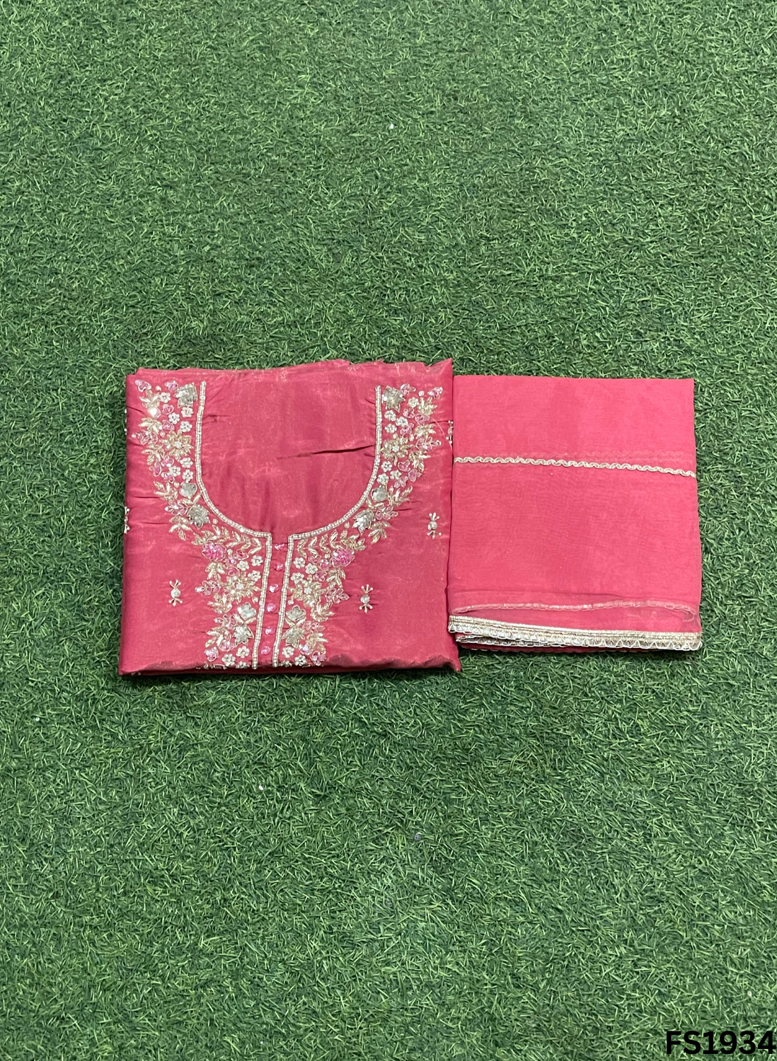 FS134 | Mehandi | Shimmer Suit | Party Wear | Wedding | Jaggo | Ring Ceremony | Festival