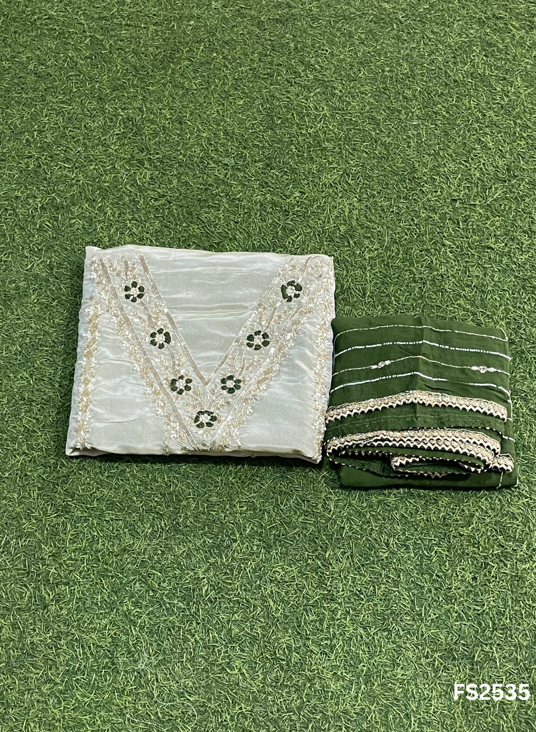 FS2535 | Rust |Shimmer Suit | Party Wear | Wedding | Jaggo | Ring Ceremony | Festival