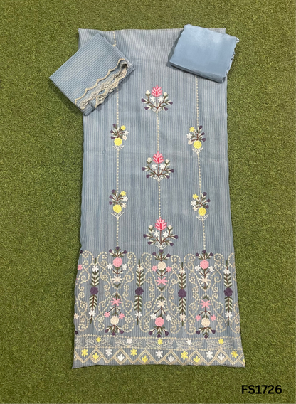 FS1726 | Self-Print | Shimmer Suit | Party Wear | Wedding | Jaggo | Ring Ceremony | Festival