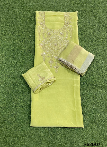 FS2007 | Sky-Blue | Shimmer Suit | Party Wear | Wedding | Jaggo | Ring Ceremony | Festival