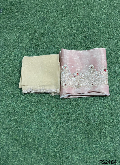 FS2484 | Pink | Shimmer Suit | Party Wear | Wedding | Jaggo | Ring Ceremony | Festival