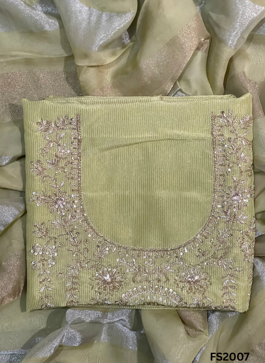 FS2007 | Sky-Blue | Shimmer Suit | Party Wear | Wedding | Jaggo | Ring Ceremony | Festival