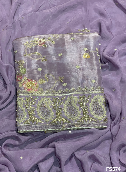FS574 | Banarsi Shimmer Suit | Party Wear | Wedding | Jaggo | Ring Ceremony | Festival