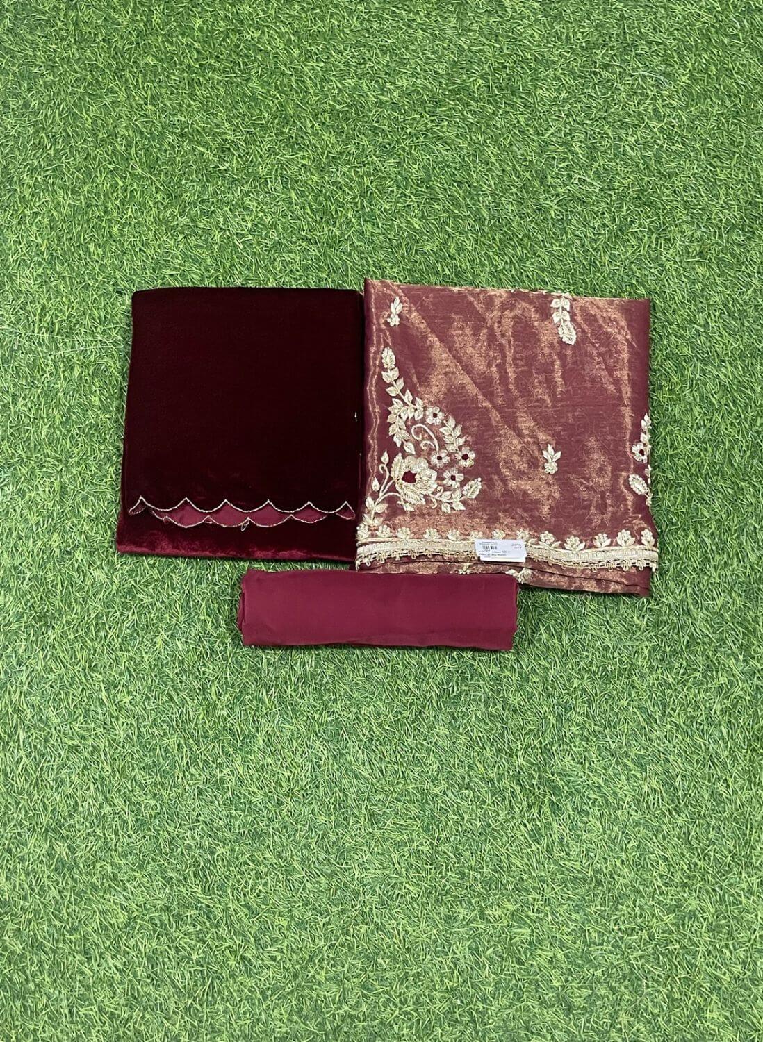 Shimmer velvet Suit | Party Wear | Wedding | Jaggo | Ring Ceremony | Festival | FS222