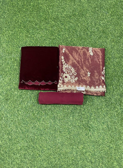 Shimmer velvet Suit | Party Wear | Wedding | Jaggo | Ring Ceremony | Festival | FS222