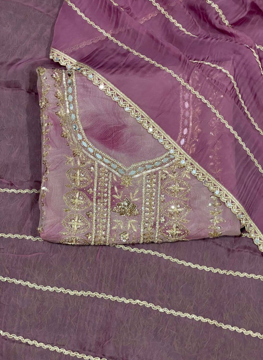 Purple Shimmer  Suit | Party Wear | Wedding | Jaggo | Ring Ceremony | Festival  |