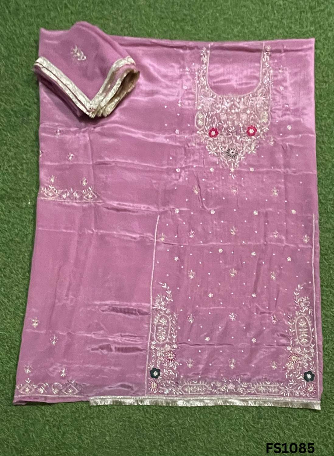 FS1085 | Onion | Silk | Party Wear | Wedding | Jaggo | Ring Ceremony | Festival