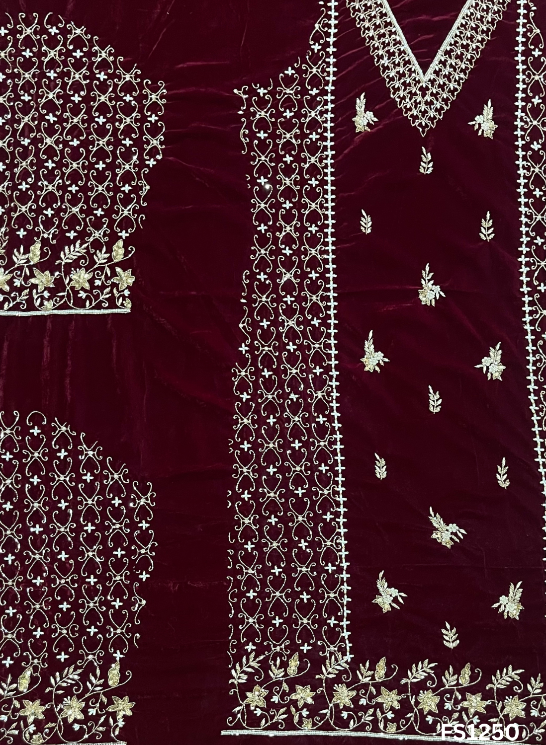 FS2150 | Mehroon | Velvet suite | Pure velvet | Wedding | Party Wear | Jaggo | Ring Ceremony | Festival
