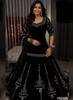 FS2325 | Black | Velvet | Kurti-lehnga |&nbsp; Party Wear | Wedding | Jaggo | Festival