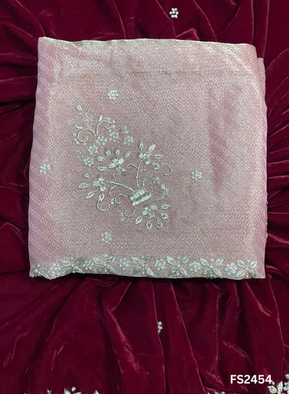 FS2454 | Peach-Wine | Shimmer | Velvet suite | Pure velvet | Wedding | Party Wear | Jaggo | Ring Ceremony | Festival