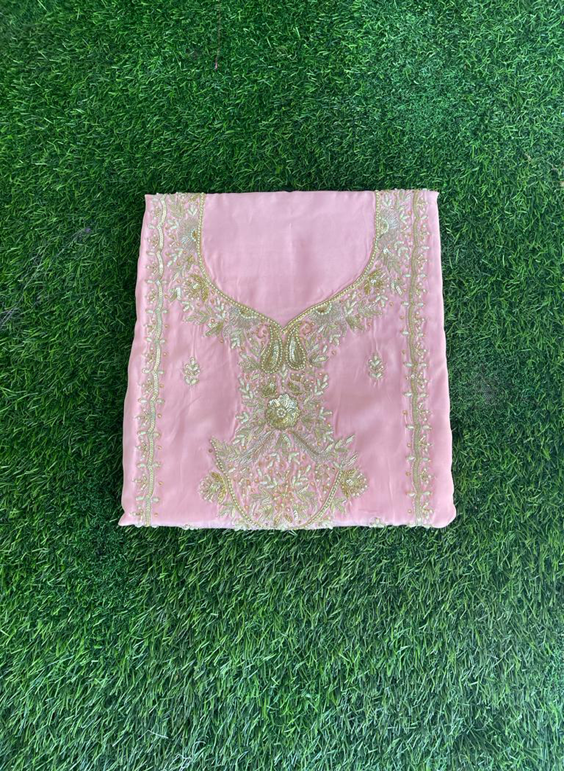 Baby Pink Crepe Suit | Party Wear | Wedding | Jaggo | Celebrity | Ring Ceremony | Festival