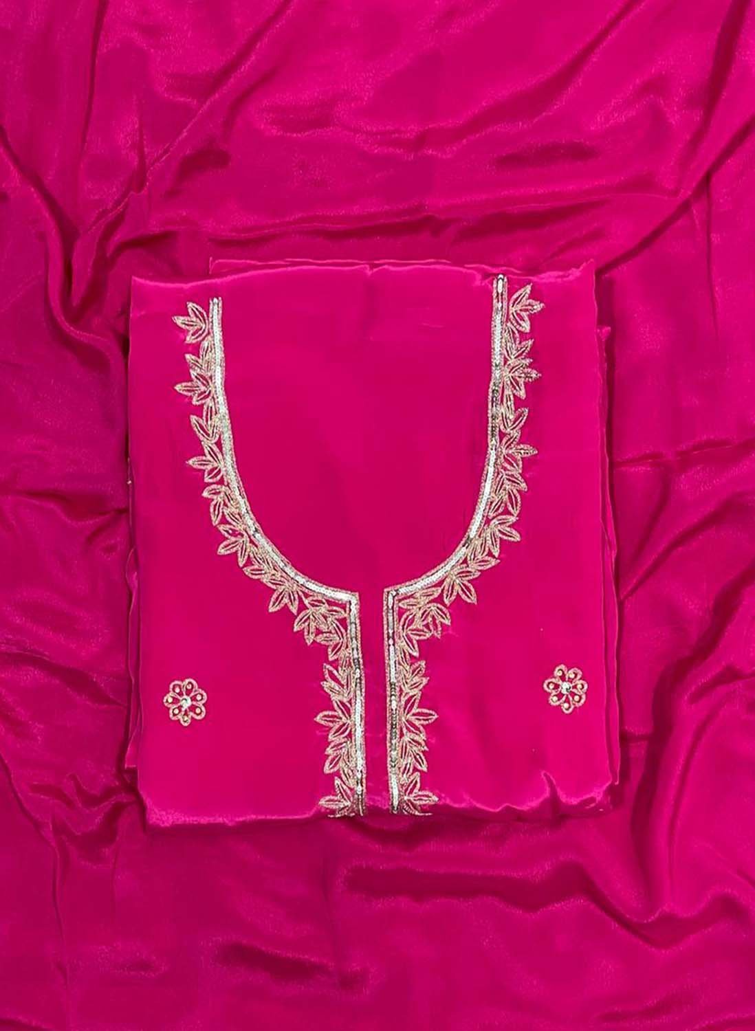 Hot Pink Crepe Suit | Party Wear | Wedding | Jaggo | Celebrity